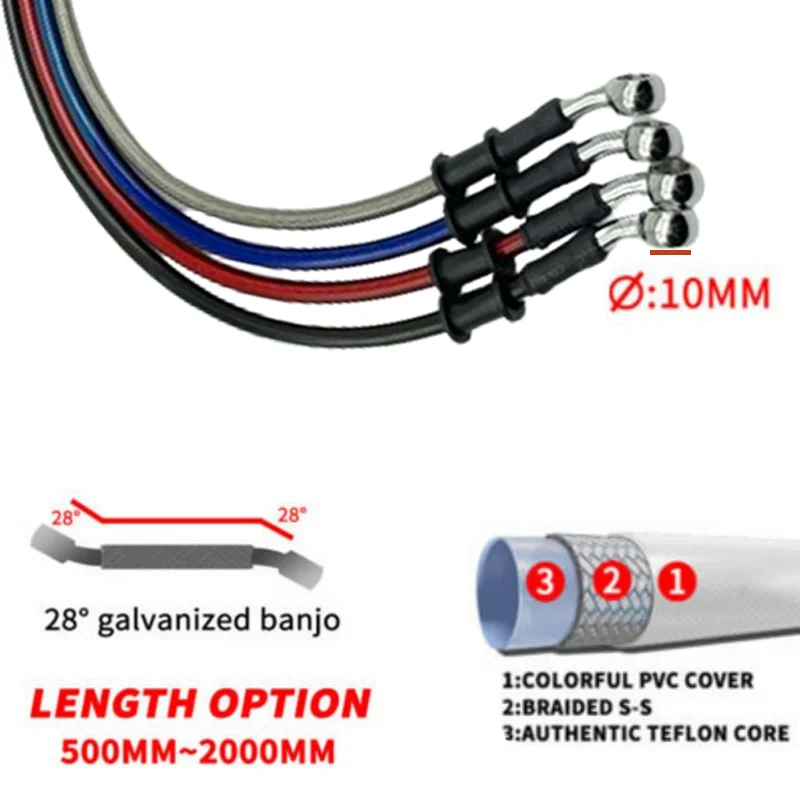 Srebrny 30cm do 220cm 28 °   1 – Motorcycle Brake Cable recenzja i cena