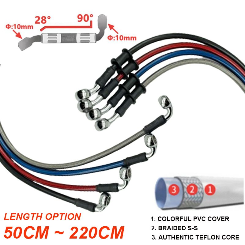 Srebrny od 30 cm do 220 cm 28  – Brake Line Motorcycle recenzja i cena